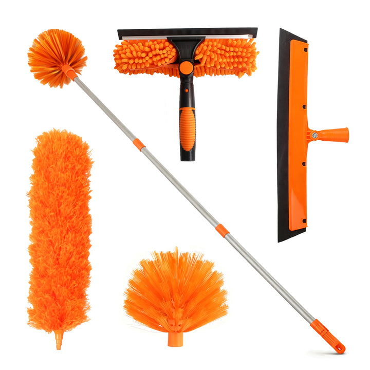 Staubwedel Teleskop 6m,Outil de Nettoyage de gouttière de Manches Télescopiques mit 1,5 bis 4,9m,Wie