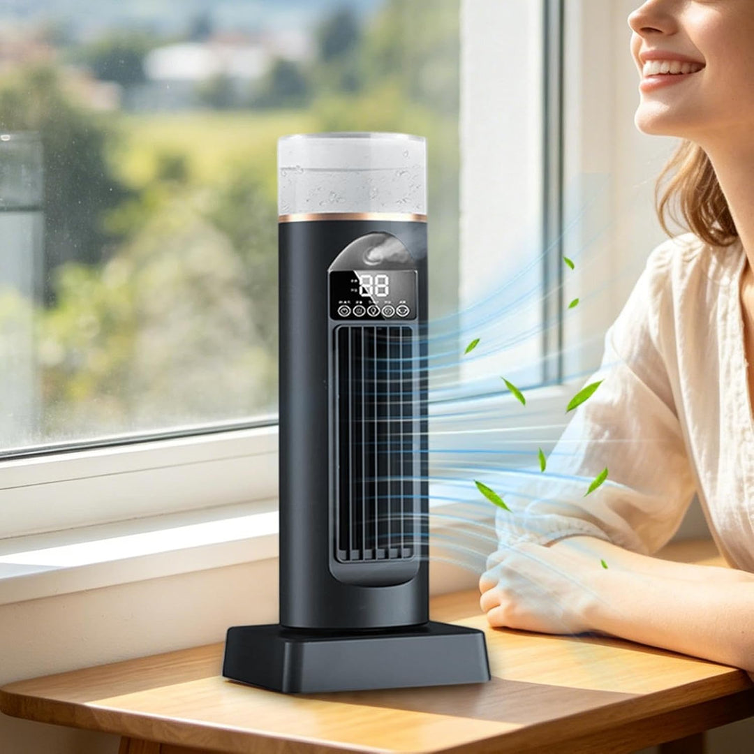 Leiser Ventilator Mit Kühlung | 4-in-1-Turmventilator/Luftbefeuchter/Verdunstungskühler Mit 7-farbig