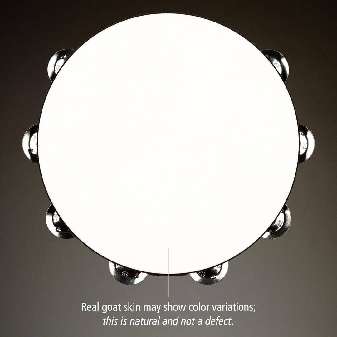 MEINL Percussion Traditional Ziegenfell Holztambourine - 2reihig/ Walnut Brown (TAH2WB)