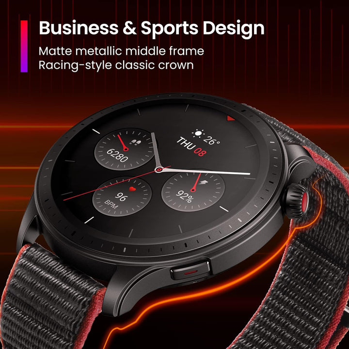 Amazfit GTR 4 Smartwatch mit 1.43” AMOLED Display, 150 Sportmodi, Telefonieren über Bluetooth und Mu