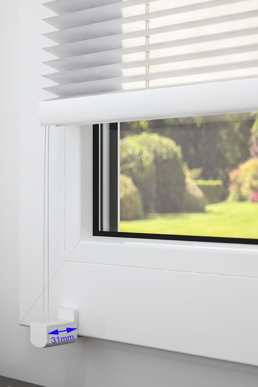 DécoProfi Plissee ohne Bohren Weiss 120cm x 130cm (max. Gesamthöhe Fensterflügel) I Verspannte Pliss