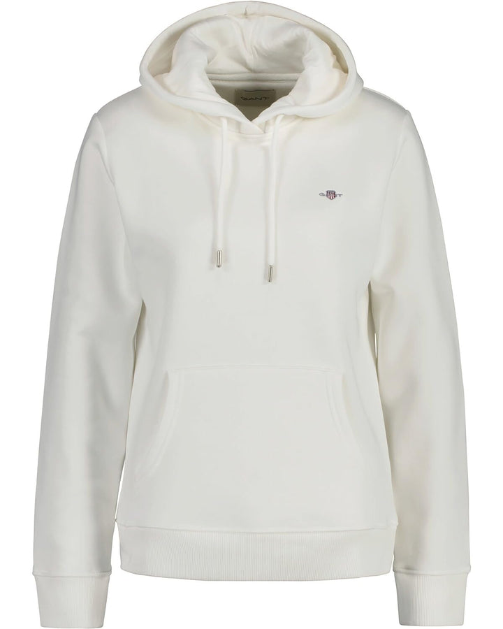 GANT Damen Rel Shield Hoodie Kapuzenpullover XS Eggshell, XS Eggshell