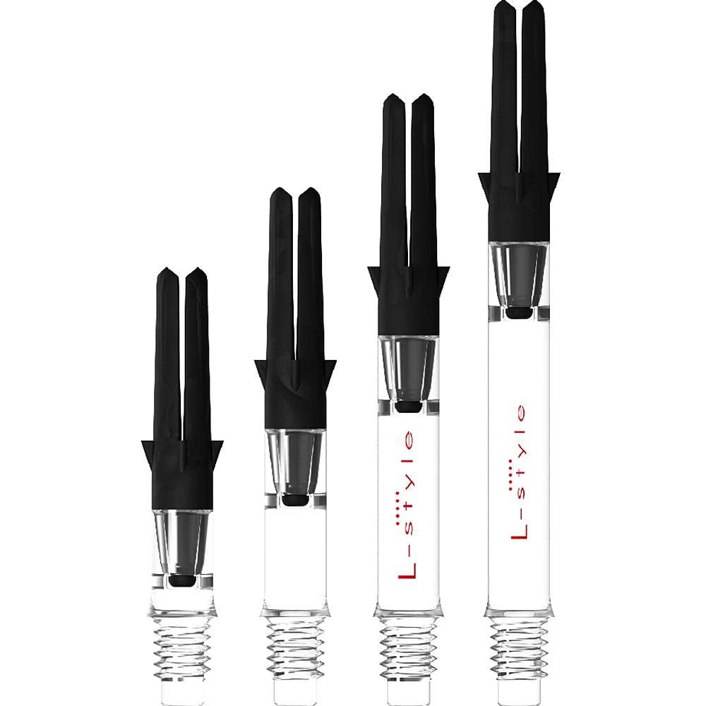 LSTYLE Carbon Dart Shafts: Spins - for Soft Tip and Steel Tip Darts 19.0MM Transparent, 19.0MM Trans