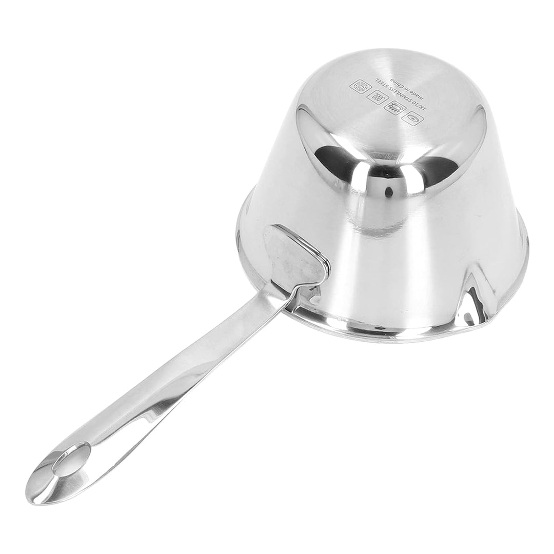 Milchtopf mit Ausgiesse, Butter Schmelztiegel Topf Edelstahl Milchwärmer Topf 200 ml für Küche Gashe