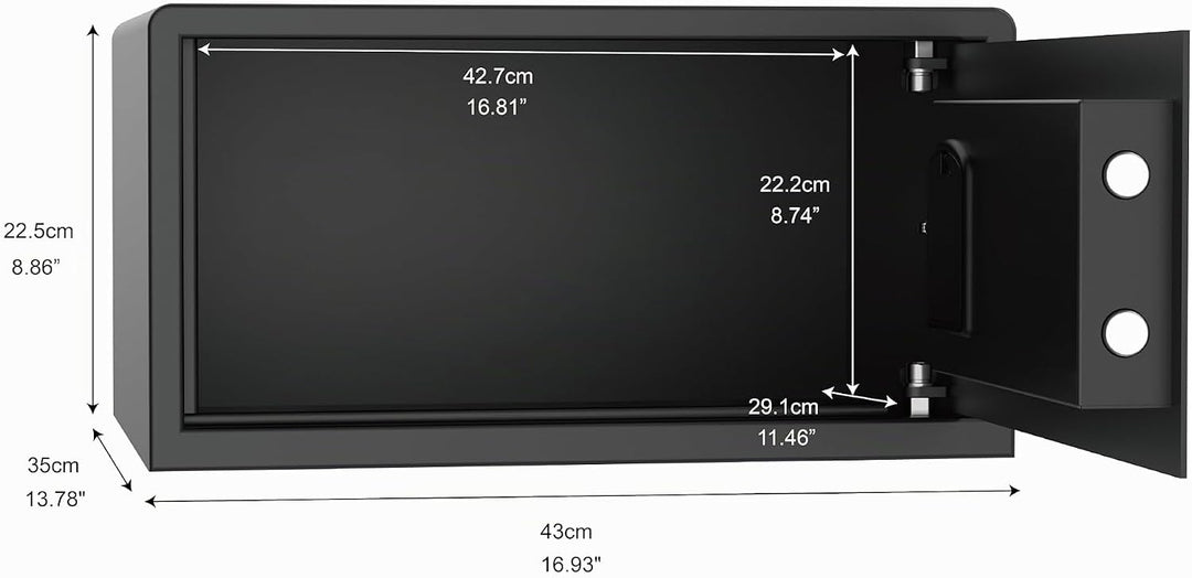 AXS-5 Grosser digitaler Laptop-Safe für Zuhause, Büro und Hotel – passend für 17-Zoll-Laptop, elektr