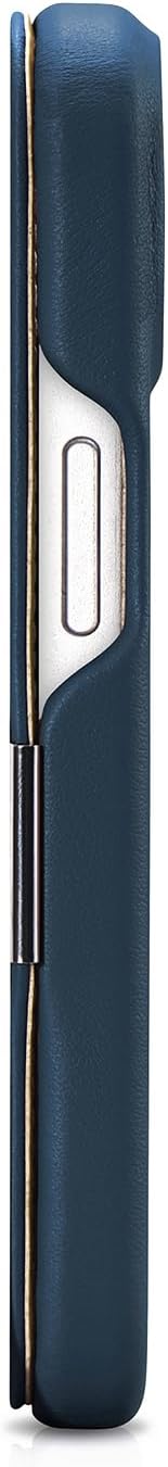 Mobiskin Hülle für iPhone 15 (6,1 Zoll), Handyhülle mit Leder, Case kompatibel mit MagSafe, Schutzhü