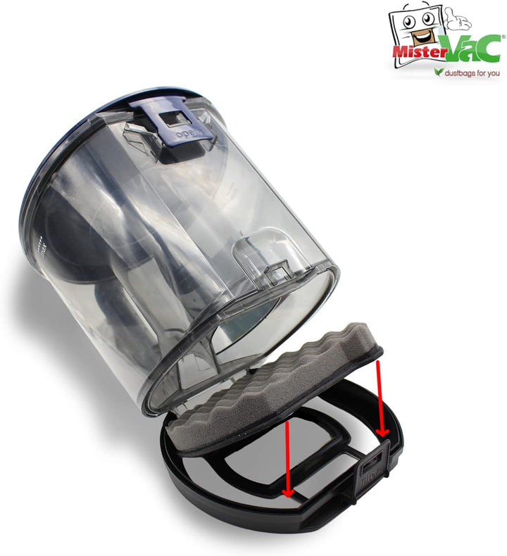 MisterVac | Set kompatibel mit Bosch BGC41X36/01 Serie6 Bagless