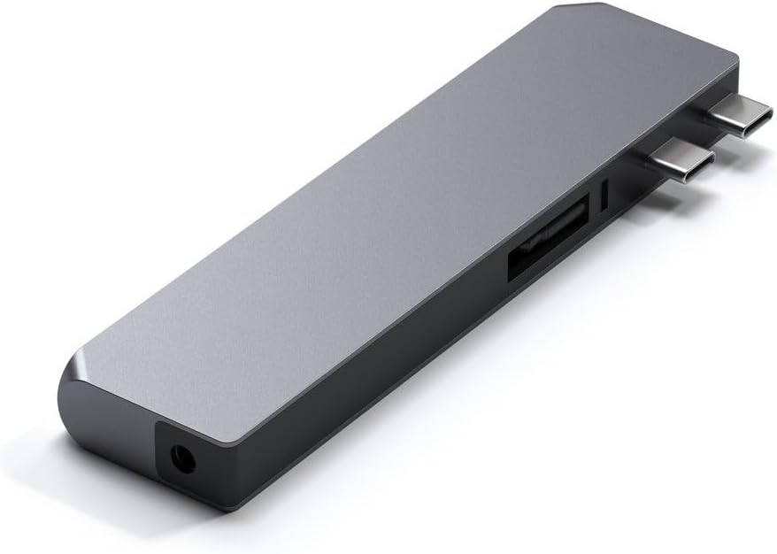 SATECHI USB-C Hub Multiport Adapter Pro Hub Max – USB4, USB-A Daten, USB-C Daten, Gigabit Ethernet,