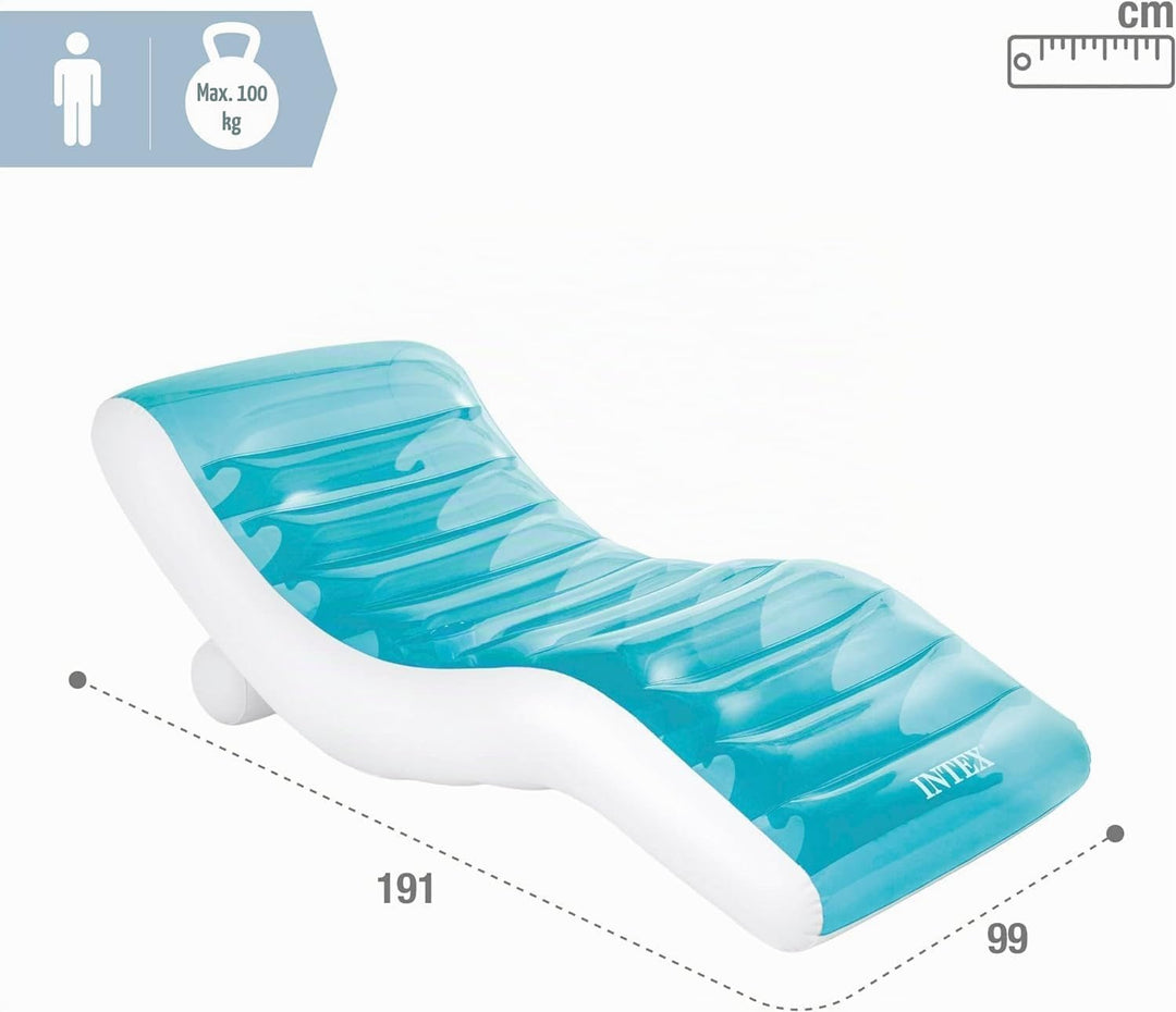 Intex: Splash Lounge – (56874EP) Wasser- und Pool-Schwimmer, aufblasbar, integrierte Getränkehalter,