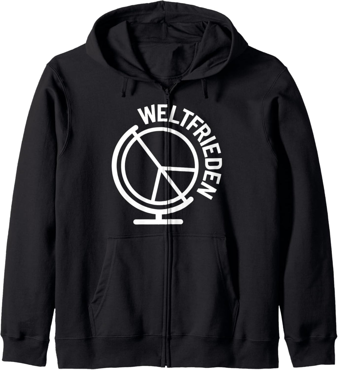 Weltfrieden Peace Symbol Globus Frieden auf Erden Geschenk Kapuzenjacke