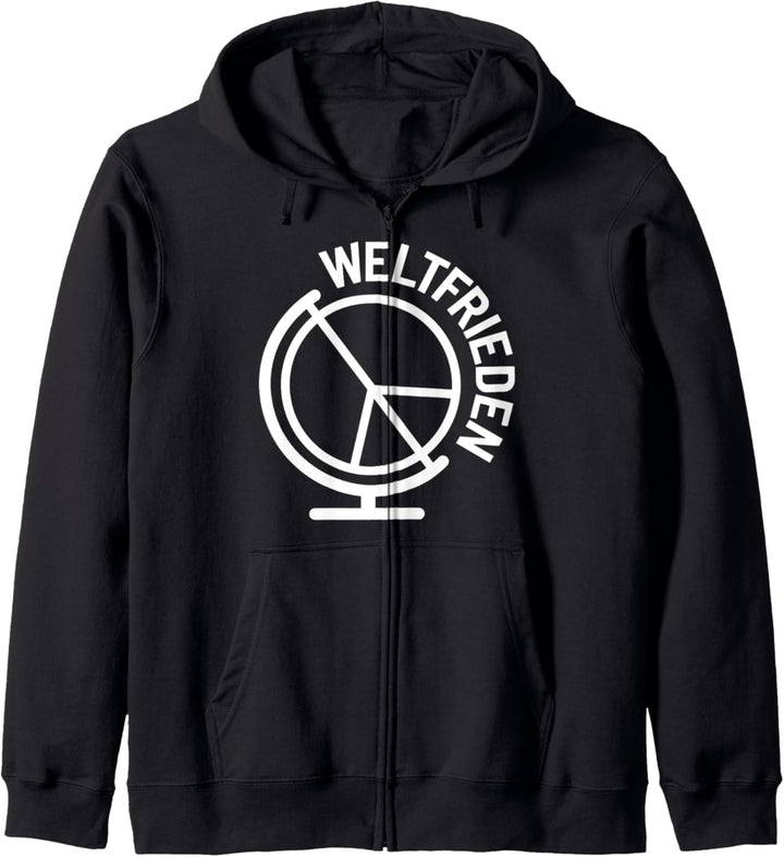 Weltfrieden Peace Symbol Globus Frieden auf Erden Geschenk Kapuzenjacke