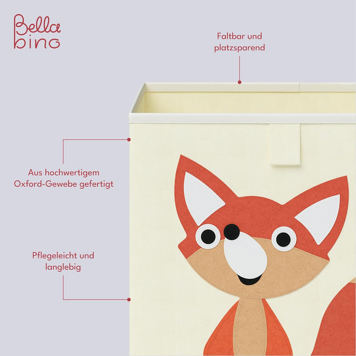 Bellabino Kinder Aufbewahrungsbox Helme, Spielzeugbox für Kinderzimmer, Spielzeug Box, Spielzeug Auf