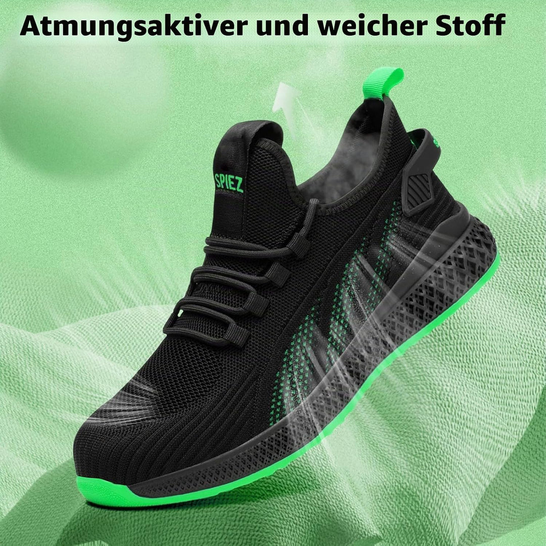 SPIEZ Unisex Sicherheitsschuhe mit Stahlkappe s1, Pannensichere leicht Arbeitsschuhe für Damen und H