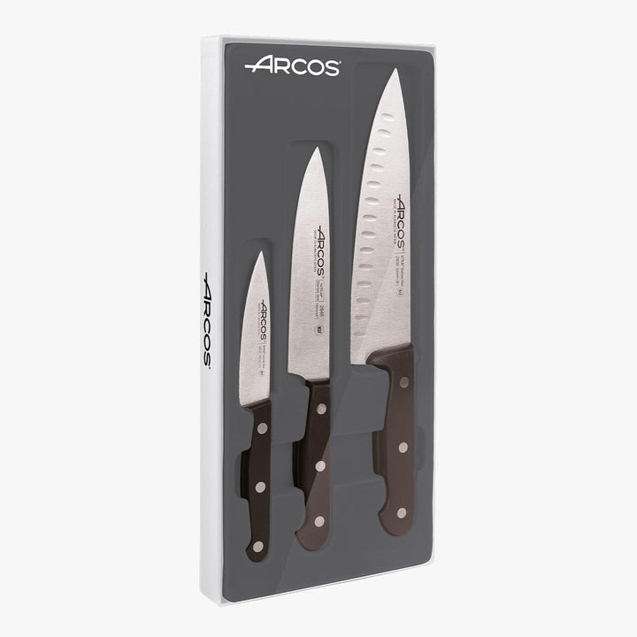 Arcos Universal Küchenmesser-Set, Stainless Steel, Schwarz, 3