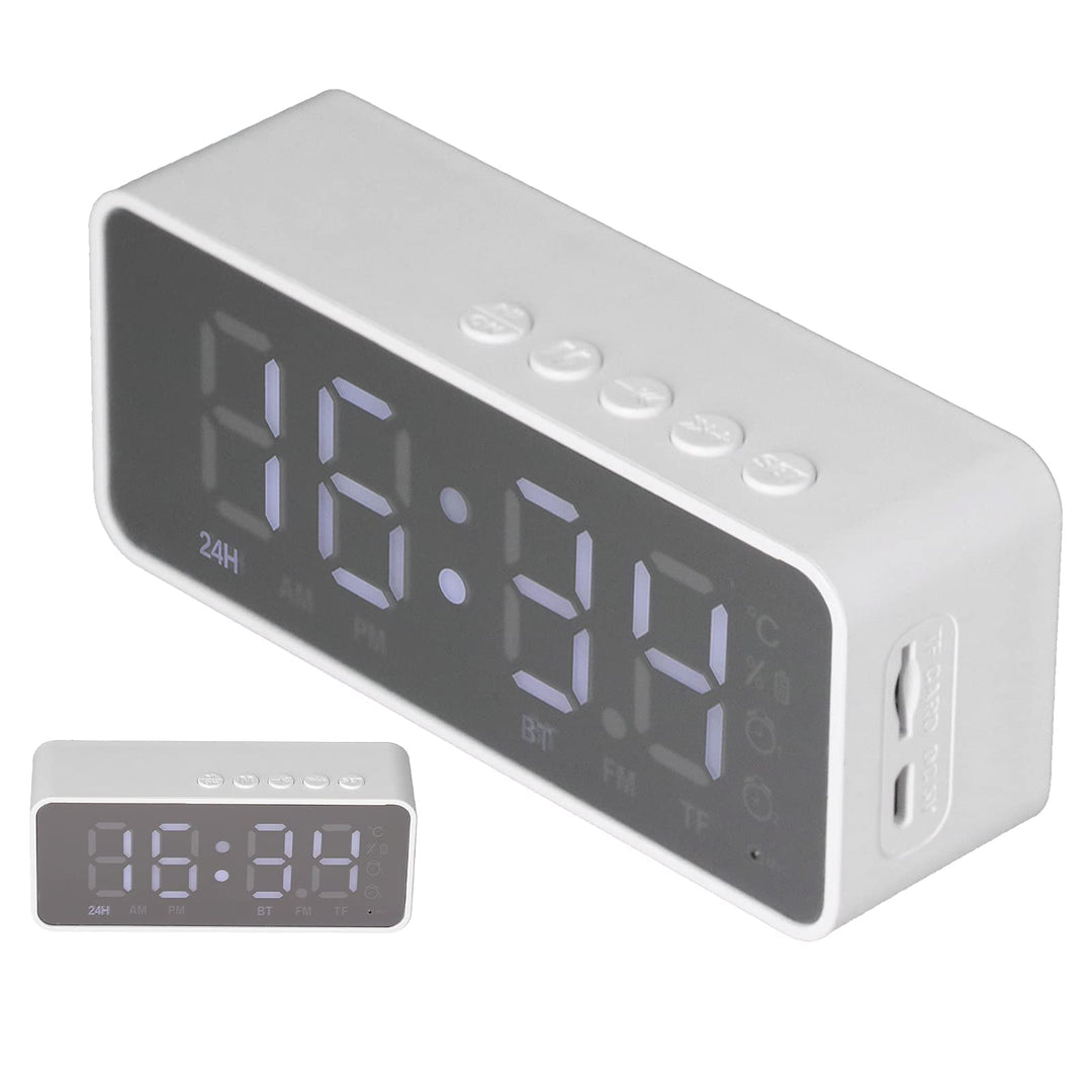 Sorandy G50 Multifunktionaler Digitaler Wecker, Grosser Display-Wireless-Radiowecker, BT-Lautspreche