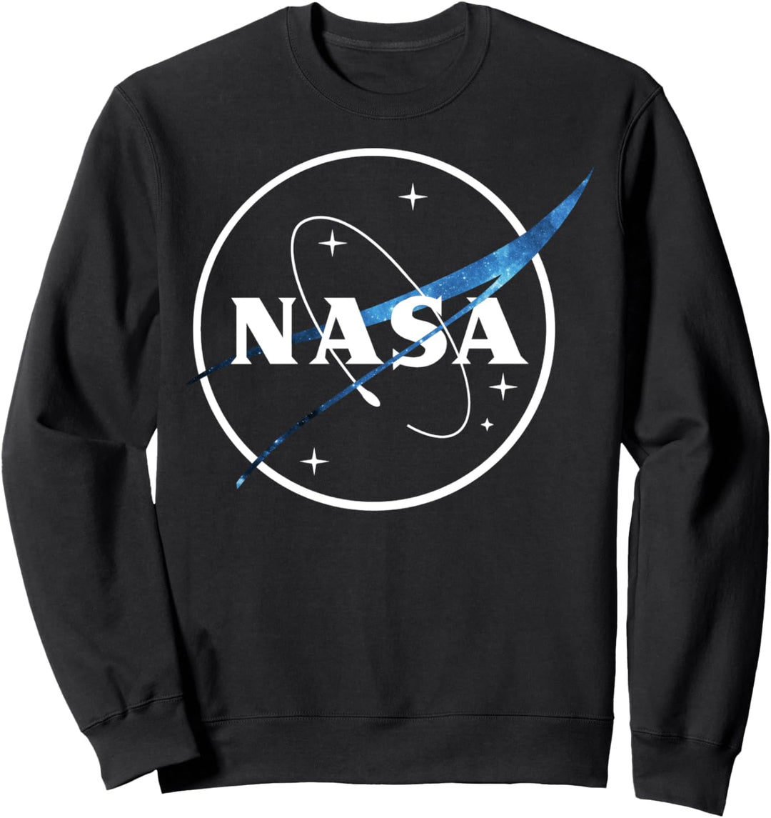NASA Logo Outline Blue Space Color Streak Sweatshirt