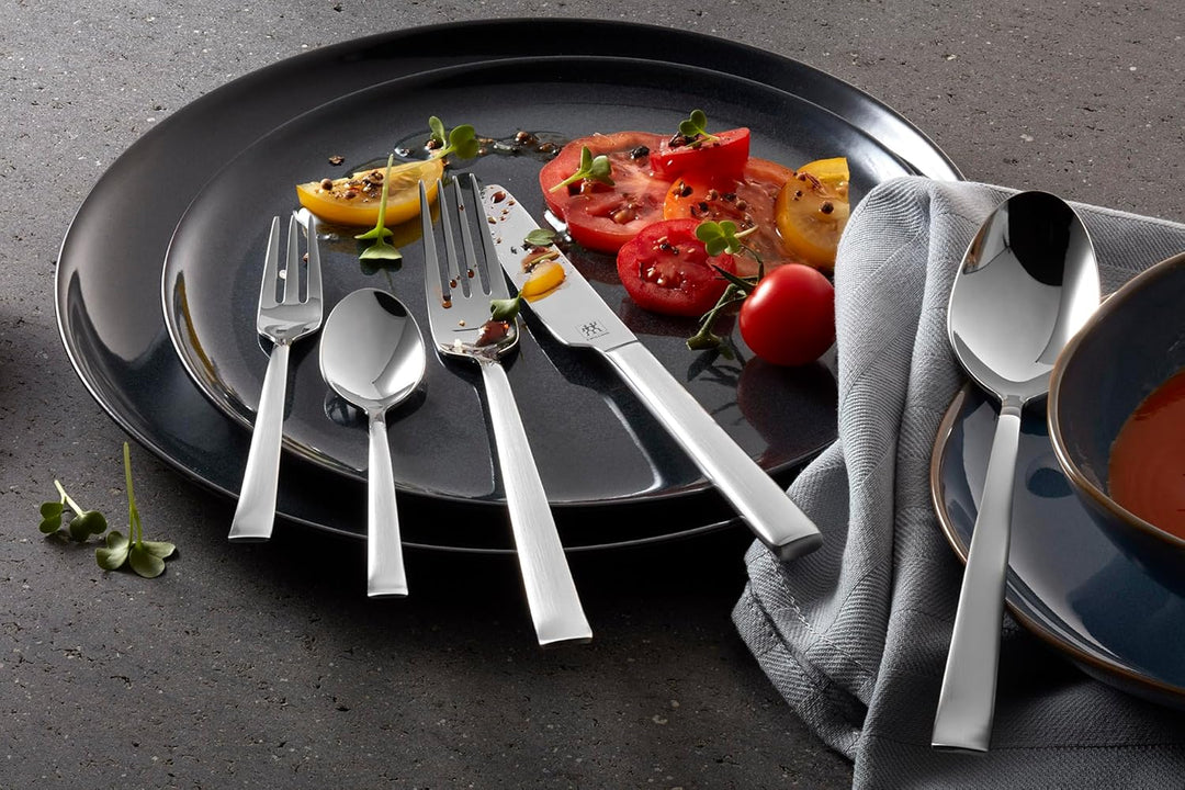 ZWILLING Cult Besteckset 68-tlg, für 12 Personen, Spülmaschinengeeignet, 18/10 Edelstahl, Mattiert,