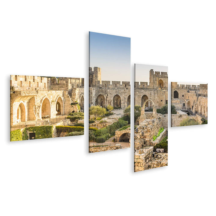 islandburner Bild auf Leinwand Jerusalem Israel Am Davidsturm Bilder Wandbilder Poster Leinwand 150x