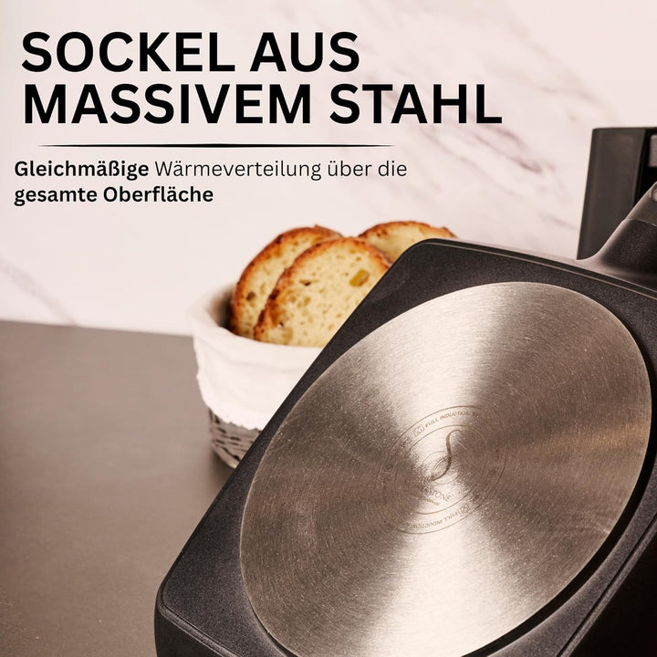 Stone&Stone Quadratische Grillpfanne 28x28 cm | Profi Bistecchiera | Deutsche Antihaftbeschichtung G