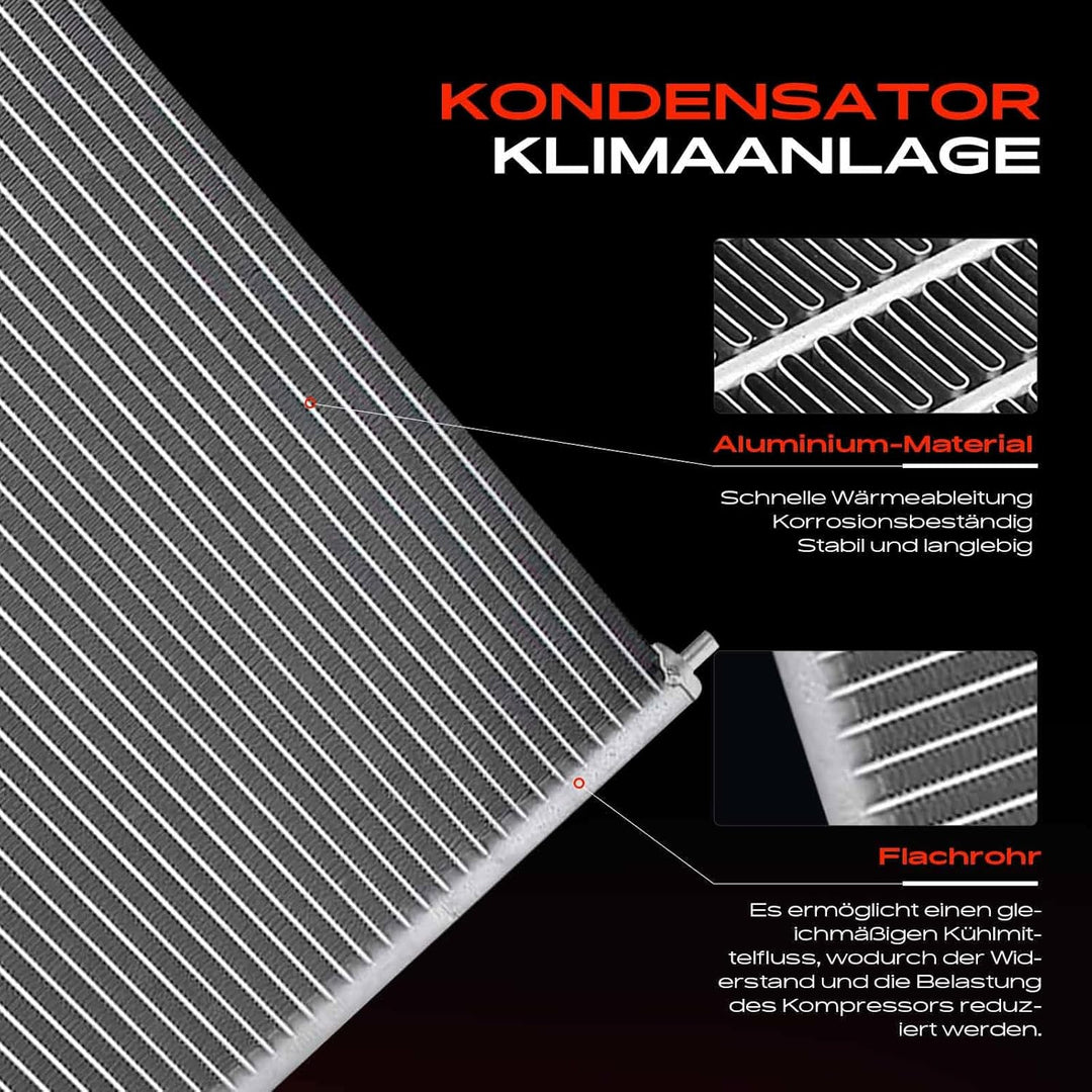 Frankberg Kondensator Klimaanlage ohne Trockner Kompatibel mit Focus DAW DBW 1998-2004 Focus Stufenh