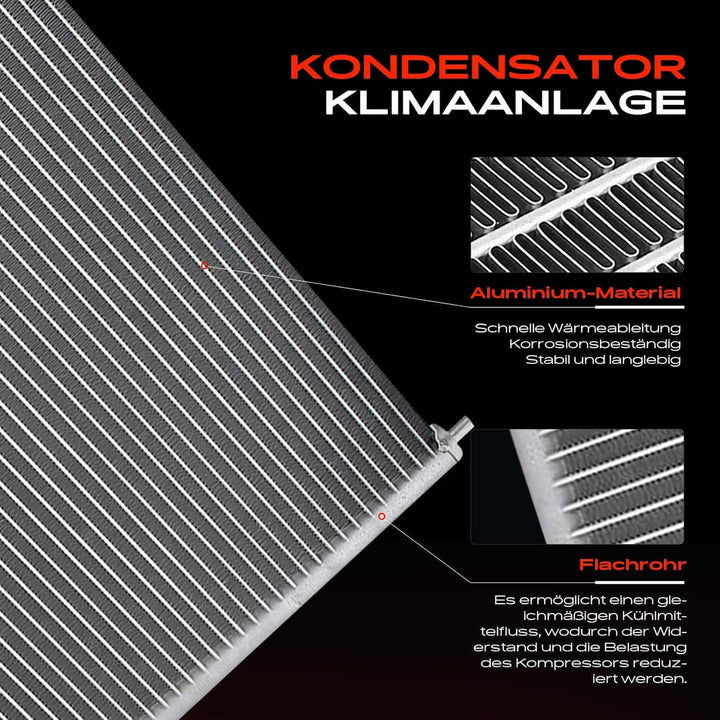 Frankberg Kondensator Klimaanlage ohne Trockner Kompatibel mit Focus DAW DBW 1998-2004 Focus Stufenh