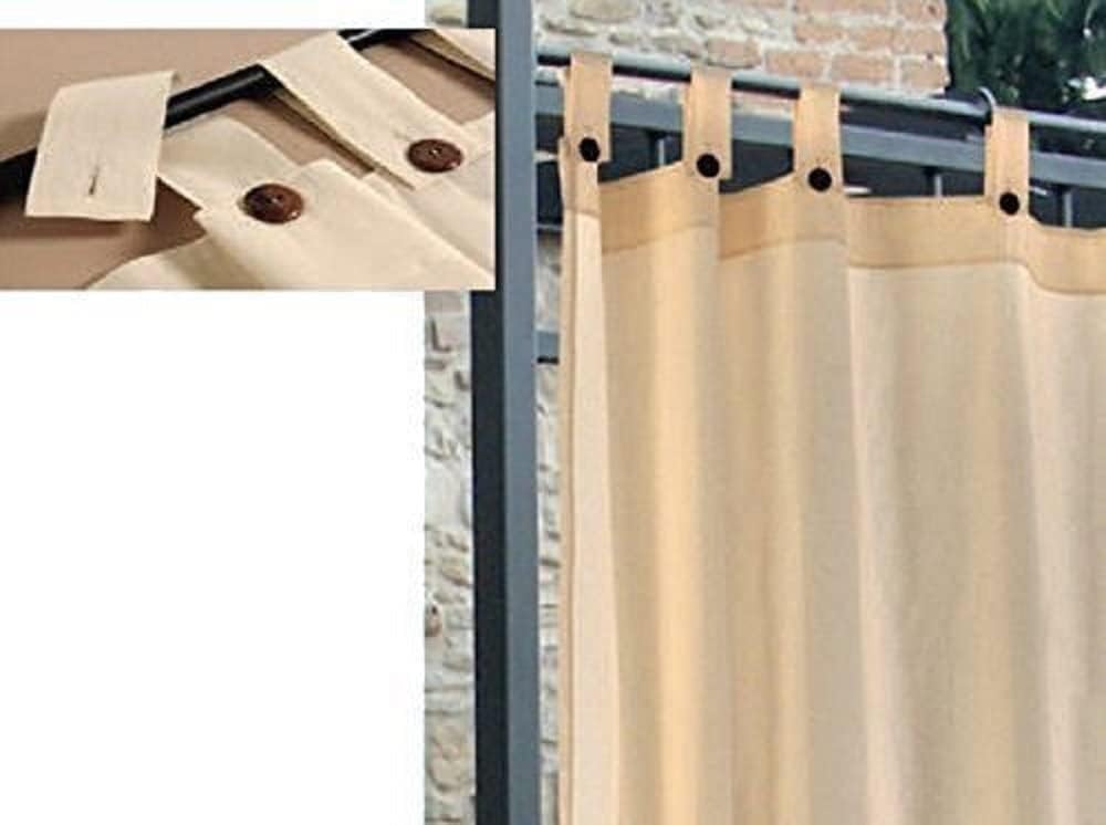 Megashopitalia Vorhang für Pavillon Pergola Veranda verpackt mit Ösen aus Baumwolle
