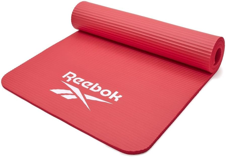 Reebok Trainingsmatte - Rutschfeste Gymnastikmatte aus natürlichem Gummi in 7mm, 10mm, 15mm und vers