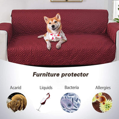 PETCUTE Sofabezug 2 Sitzer Sofabezüge Gesteppter Sofahussen Anti-Rutsch Möbelbeschützer sofaschoner