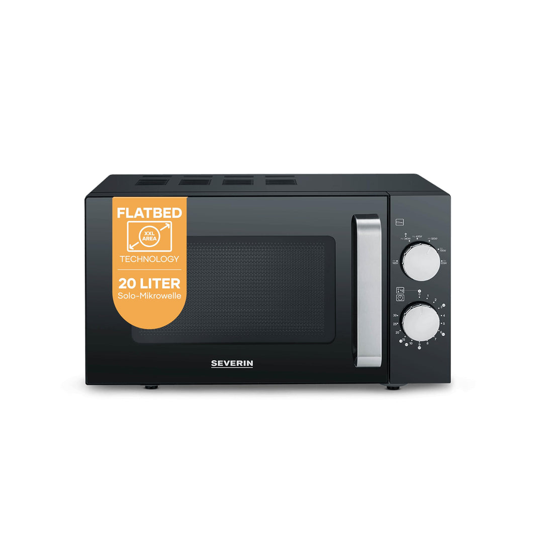 SEVERIN Mikrowelle mit Keramikboden, Mikrowellengerät zum Auftauen und Erhitzen, Mikrowelle mit gros