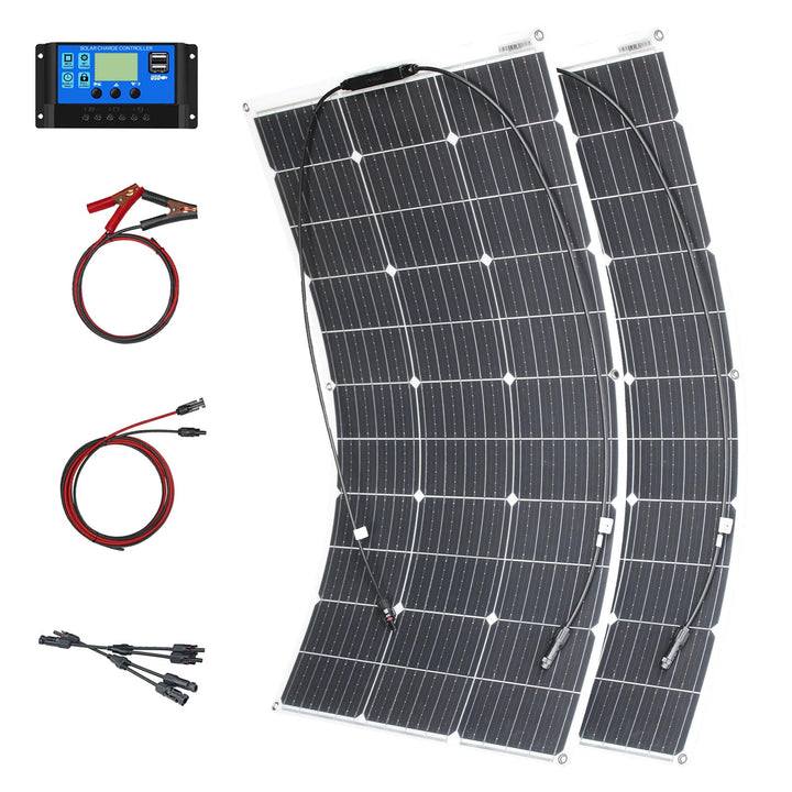 Monokristallines 200W 12V Flexibles Solarpanel Kit Für Outdoor mobile Nutzung 200W Solar Panel Syste