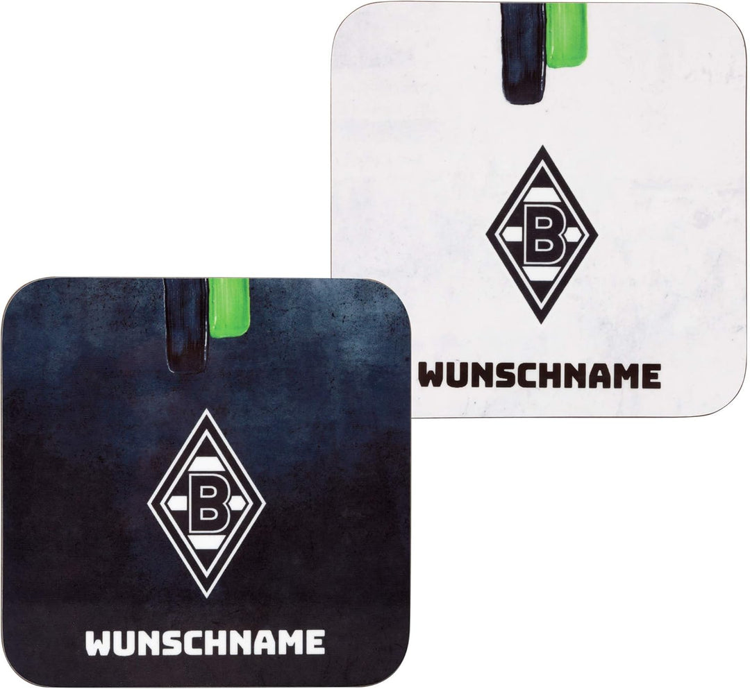Borussia Mönchengladbach 4er-Set Untersetzer personalisierbar | Offizieller Fanartikel Fohlenshop |