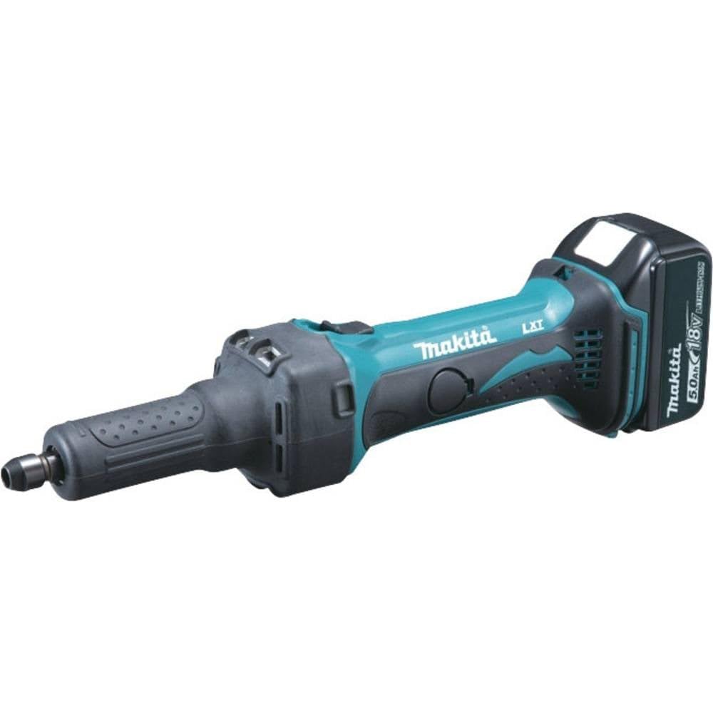 Makita Akku-Geradschleifer 18 V / 5,0 Ah, 2 Akkus und Ladegerät im MAKPAC, DGD800RTJ 40 cm L x 8,2 c