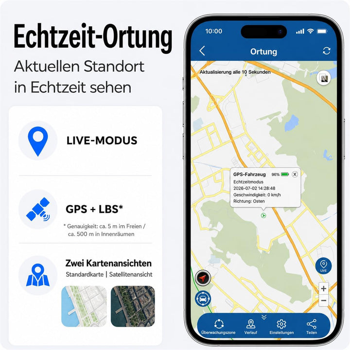 GPS Tracker 20000mAh Magnet Lange Standby GPS Sender für Auto, Flotte, LKW, Motorrad Ortung Wasserdi