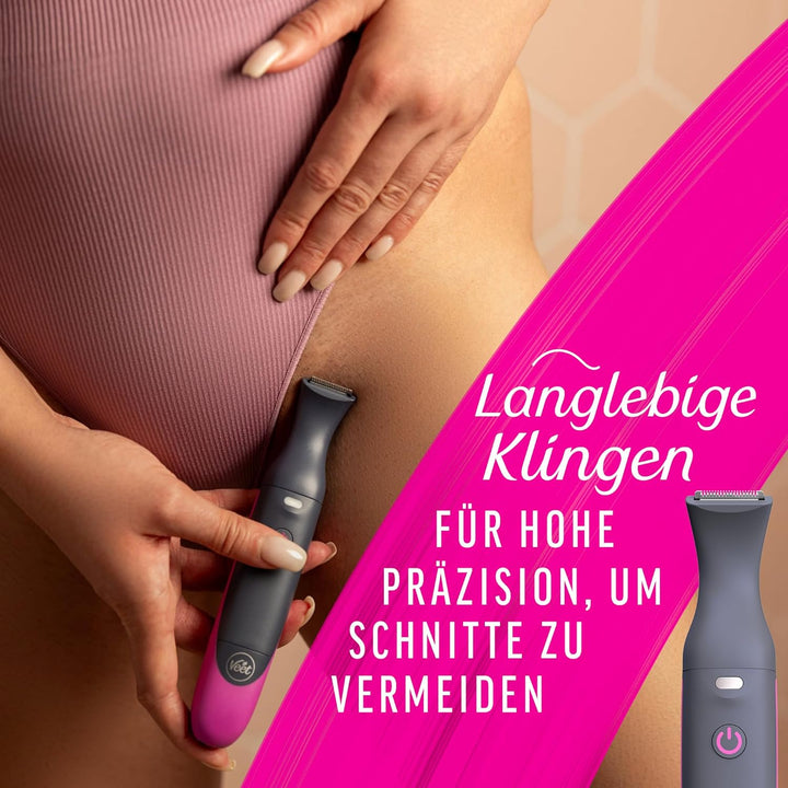 Veet Expert Intimate All-In-One Trimmer - Damen Haartrimmer & Intimrasierer für Gesicht, Augenbrauen