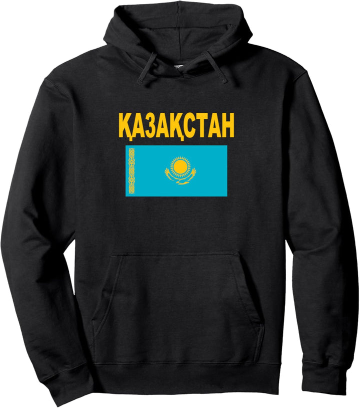 Kasachstan Flagge Kasachische Flaggen für Damen Herren Pullover Hoodie