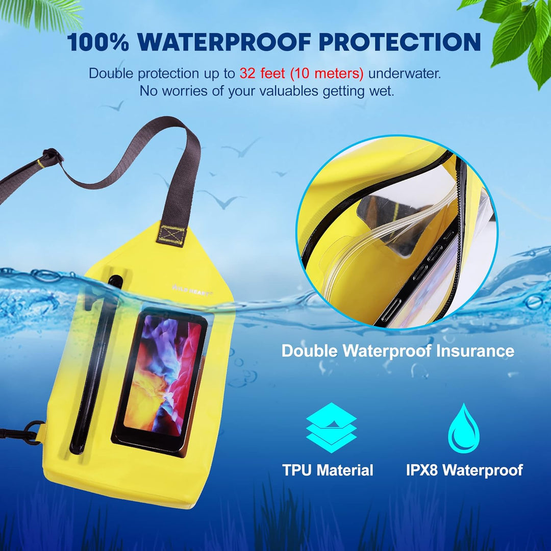WILD HEART wasserdichte Umhängetasche Beutel Mode Tauchen Unterwasser-Tasche für Schwimmbecken, Stra
