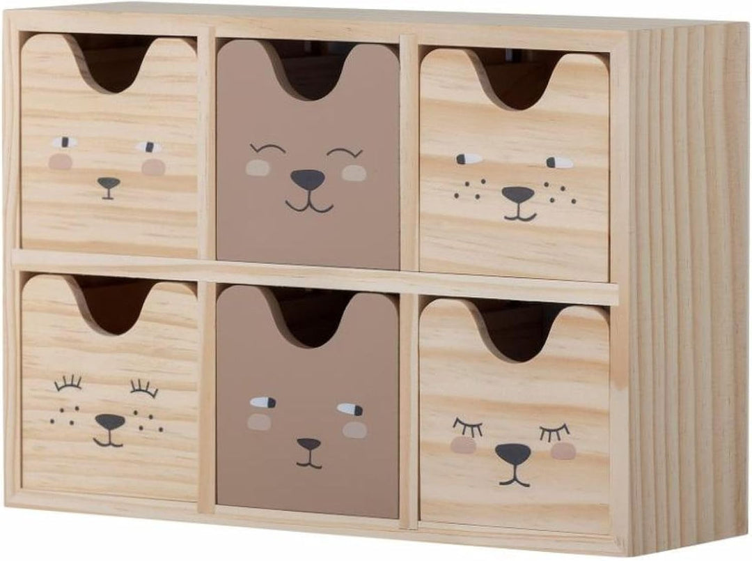 Bloomingville Mini Calle Aufbewahrungsbox, Natur, Kiefer, L27xH18xB8 cm