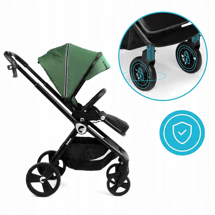 Isbjörn Buggy Kinderwagen ab Geburt bis 22 kg – wendbarer Sitz, 360° Räder, Liegefunktion &amp; Fussstüt