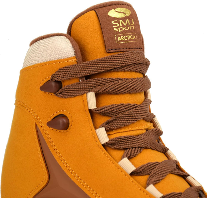SMJ Arctica Damen Schlittschuhe Eiskunstlauf Eislaufschuhe Klassische Eislauf Suede Braun | Grössen: