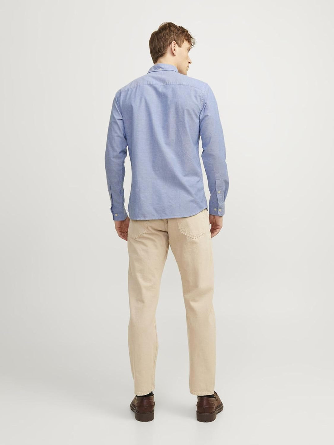 JACK & JONES Brook Check Oxford Shirt S Cashmere Blue/Fit:slim Fit, S Cashmere Blue/Fit:slim Fit