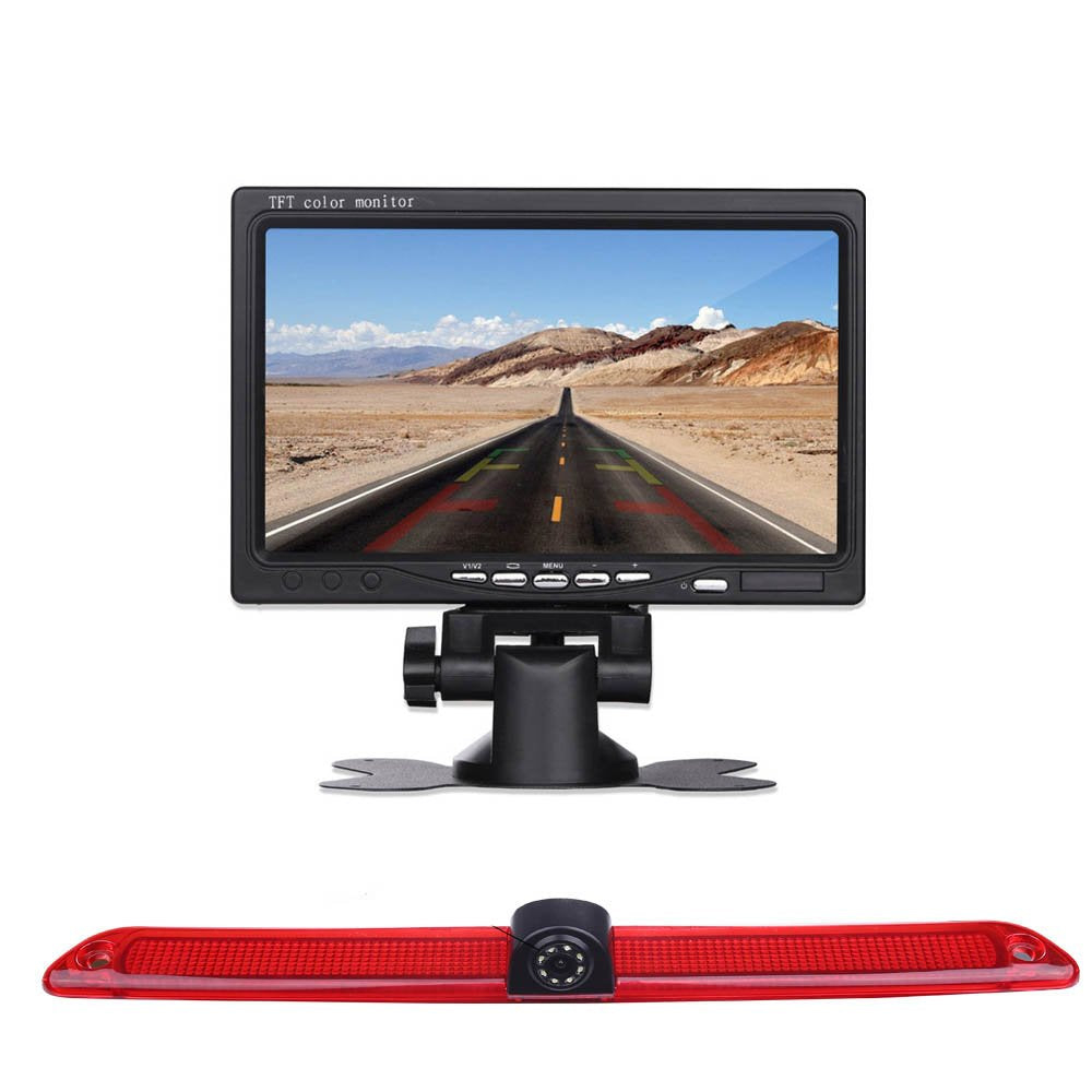 7 Zoll Monitor + im 3.Bremslicht Bremsleuchte Rückfahrkamera Transportster Ersatz für Transporter Me