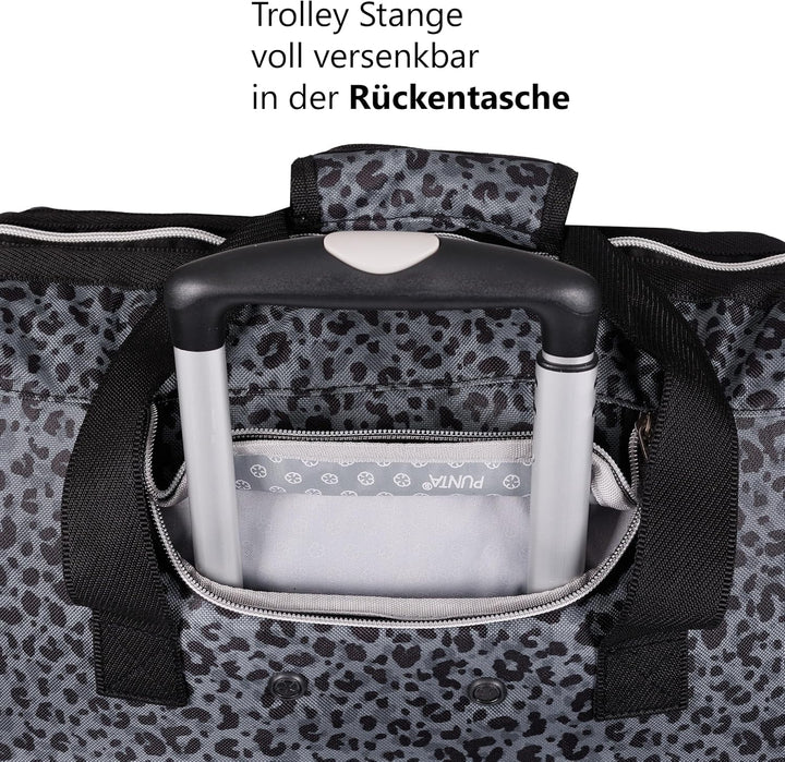 Punta Big Wheel Einkaufstrolley Shopping Trolley 10303 0127 Leopard +t | Grau Einkaufsroller Markt K