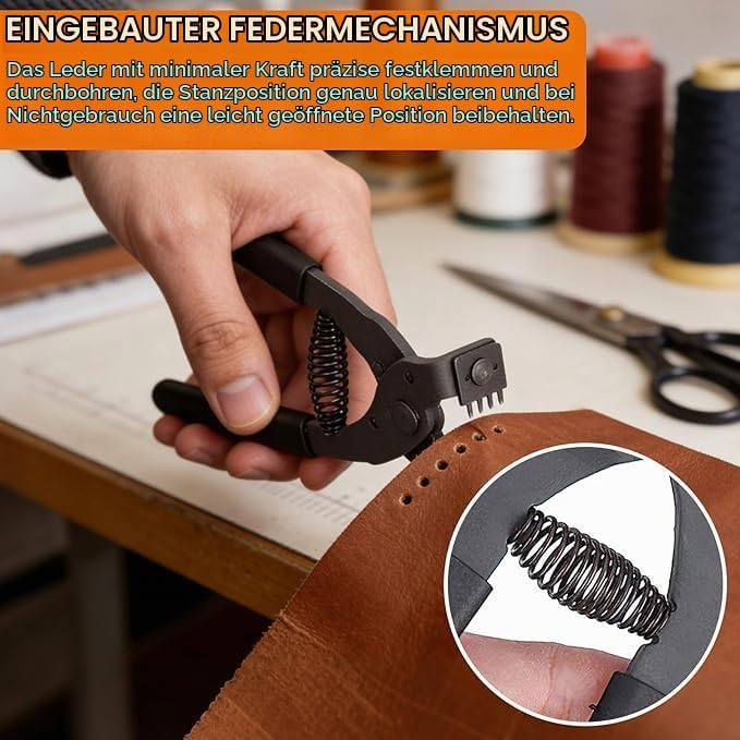 HEEPDD Leder Stanz Werkzeug, 4mm Silent Leder Locher Carbon Stahl Leder Handwerk Stanzwerkzeuge(4mm-