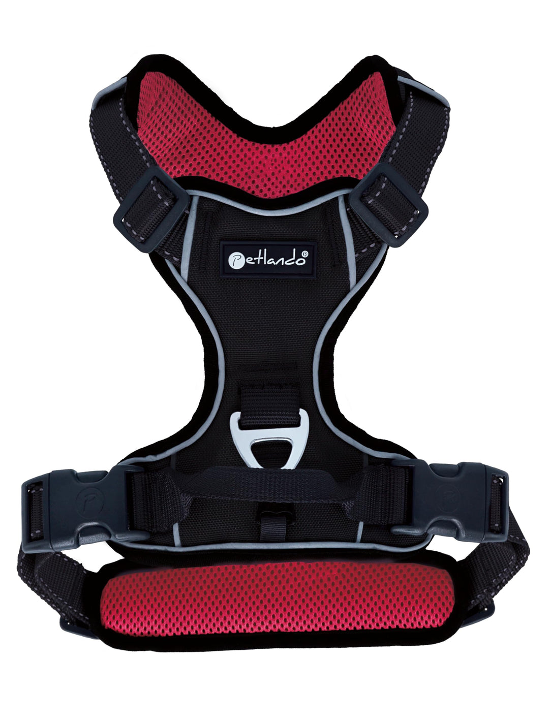 Petlando Hundegeschirr Outdoor – stark reflektierend, gepolstert, atmungsaktiv, robust, stufenlos ve