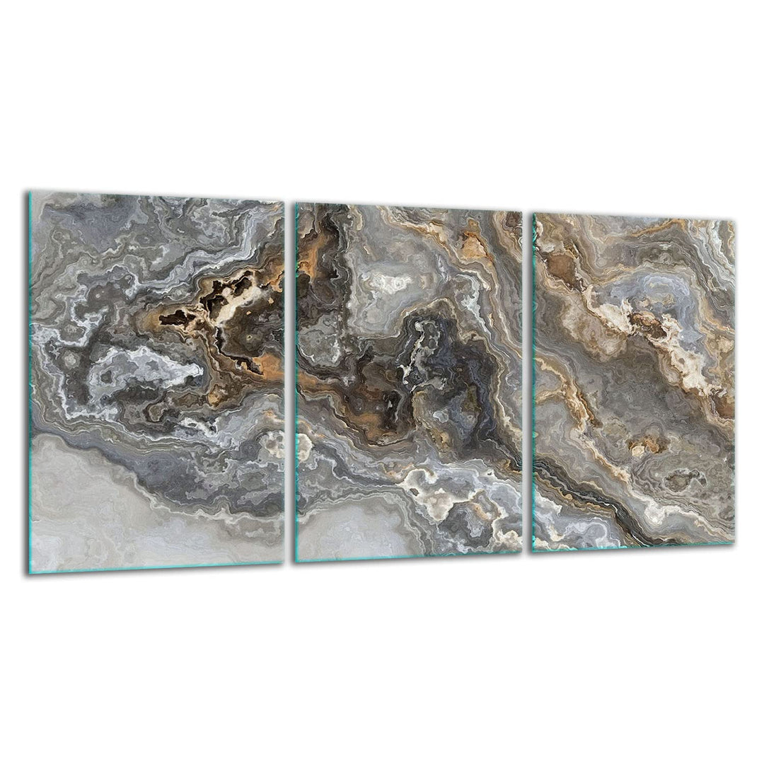 TMK ArtDeko Herdabdeckplatte 3 Teilig 3x30x52 cm - Spritzschutz Herdabdeckung – Herdschutz aus Siche