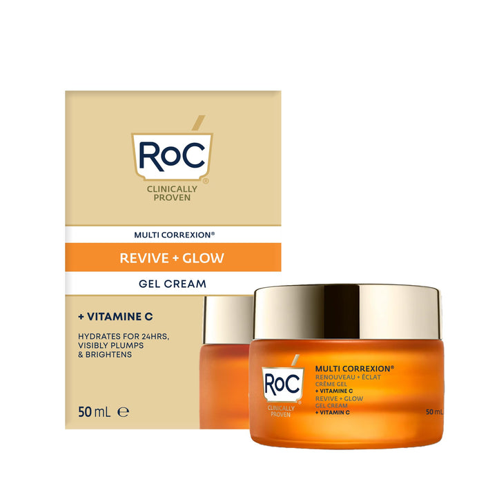 RoC - Multi Correxion Revive + Glow Vitamin C Gel-Creme - Anti Falten und Altern - Straffende Feucht