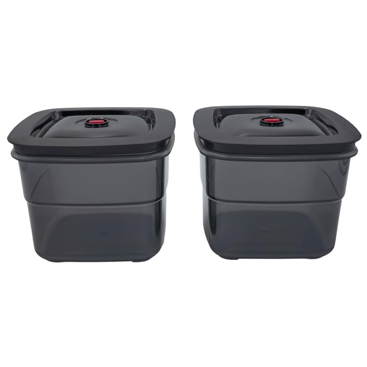 BORA Vakuumierboxen Set, 2 x 2 Liter, für Lebensmittel, Vakuumierbehälter, QVAC Vakuumiergerät, Wied