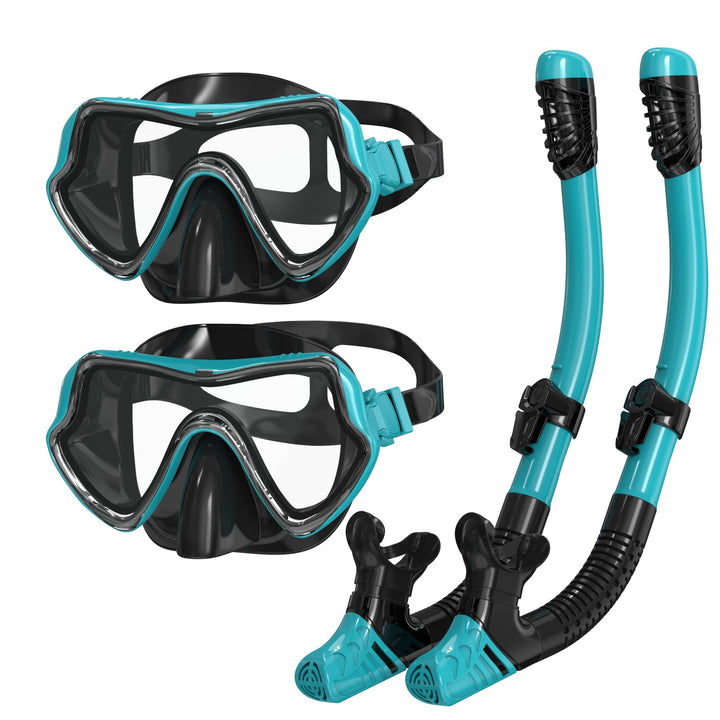 G2RISE SN02 Schnorchelset Erwachsene - Tauchermaske Taucherbrille Trockenschnorchel mit Breath Easy