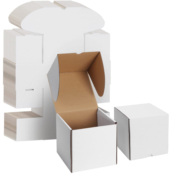 EYMPEU 20 Stück 15,3 x 15,3 x 15,3 cm Weisse Versandkarton, Kartons für kleine Gegenstände, Spielzeu