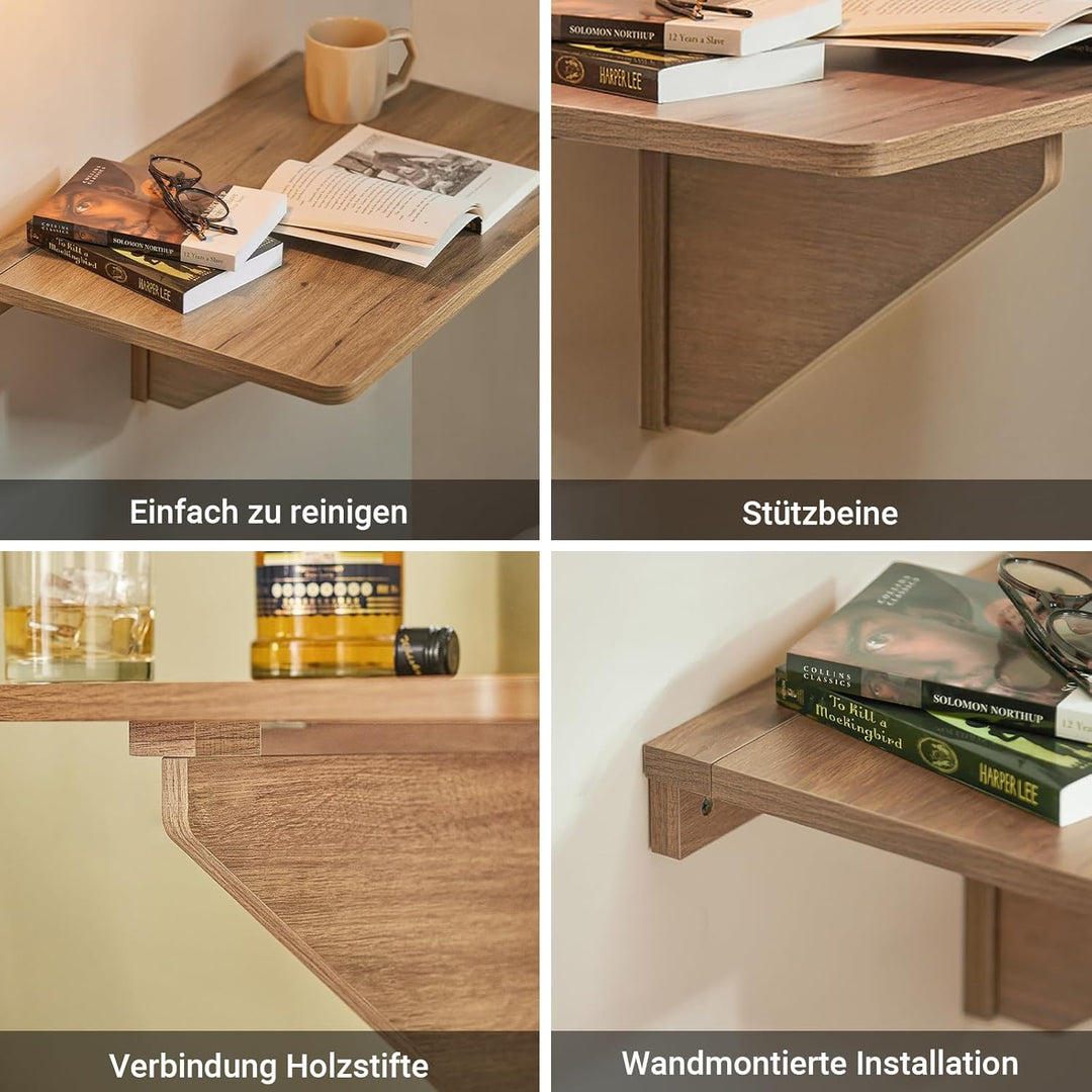 SoBuy Wandklapptisch Faltbarer Esstisch Kompakter Küchentisch Platzsparendes Design Klapptisch für K